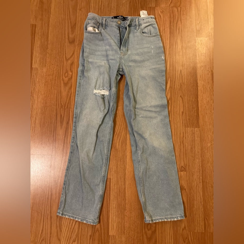 Hollister, light wash, straight leg jeans